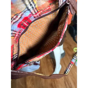 Vera Bradley Highland Plaid Quilted Tote Bag Multicolored Tartan Shoulder Bag thumbnail 8
