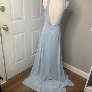 Show me Your Mumu Jenn low back maxi dress bridesmaids dusty blue size‎ XL thumbnail 5