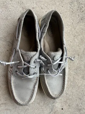 Sperry Top-Sider Bahama Boat Shoes Silver Gray Canvas Women’s Size 7.5 thumbnail 3