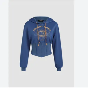 Cider GRAPHIC CORSET CROP HOODIE thumbnail 2