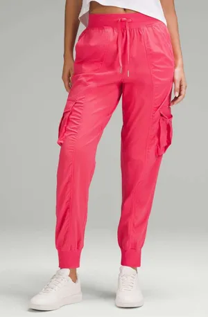 Lululemon dance studio relaxed fit mid rise cargo jogger in glaze pink size s thumbnail 1