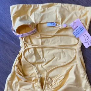Oh Polly Yellow cut out mini dress! thumbnail 3