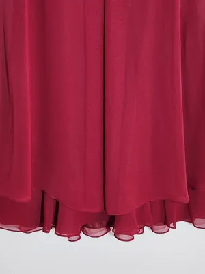 Azazie Wine Burgundy Tess Mother of the Bride Dress Size A10 Medium thumbnail 3