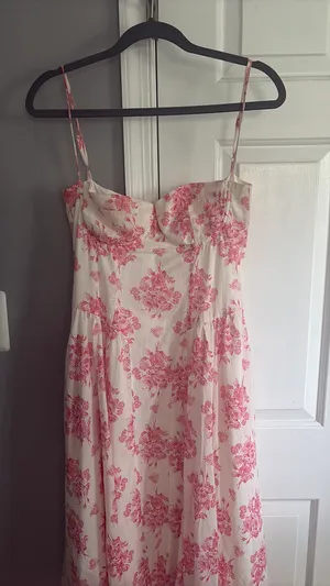 Sky to Moon Pink floral maxi dress thumbnail 3
