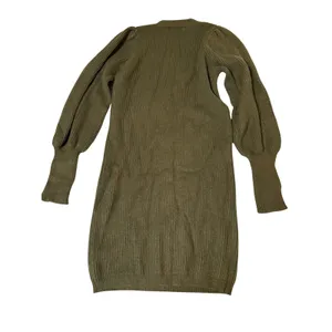 Lulus Size Small Loving You Fondly Olive Green Ribbed Knit Sweater Dress FLAW thumbnail 9