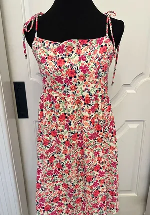 Altar’d State Floral Spaghetti Strap Flowy Dress Fit and Flare NWOT thumbnail 1