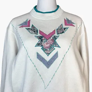 VTG 90s Native American Southwestern Granny Crewneck Sweatshirt M Tapestry Y2K thumbnail 2