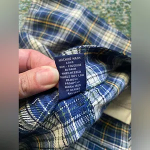 Vintage Y2K Abercrombie & Fitch navy plaid school girl mini pencil skirt, size 4 thumbnail 7