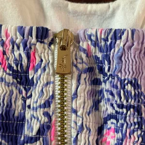 Lilly Pulitzer Purple Floral Elephant Print Cotton Fit Flare Dress 00 Sweetheart thumbnail 6
