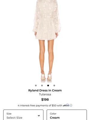 Tularosa Ryland dress in cream NWOT medium thumbnail 3