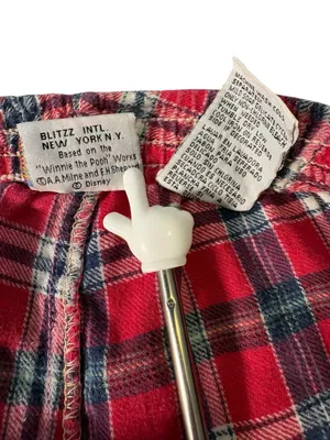 Vintage 90s Disney Winnie the Pooh Tigger Plaid Pajama Shorts Women’s M Y2K thumbnail 9
