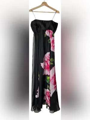 One33 Social Chiffon Strapless Gown Black Size 6 thumbnail 3