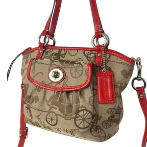 COACH Leah Horse Carriage Print Canvas and Leather Shoulder Bag - $274. - #14855 thumbnail 3