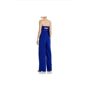 NWT‎ JAY GODFREY Womens Stretch Zippered Strapless Evening Wide Leg Jumpsuit thumbnail 2