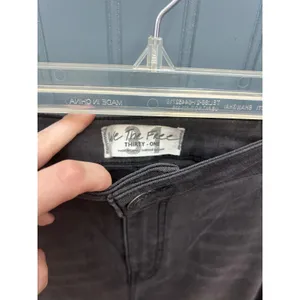 Free People Thirty One‎ Charcoal Grey Flare Jeans Womens Size 31 thumbnail 5