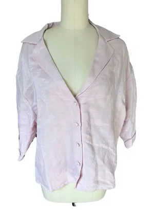 Sancia THE SOELI SHIRT Linen button up‎ blouse size medium thumbnail 1