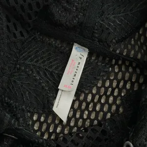 Women’s free people movement Black Mesh Floral Hoodie thumbnail 2