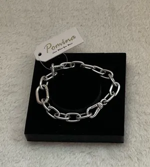 Pomina Silver Link Bracelet — Polished Chain Design thumbnail 1