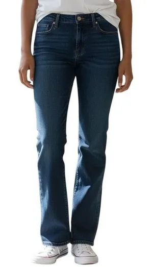 Raven Denim Custom Fit Jeans Womens 29 Dark‎ Blue Straight Leg Made in USA thumbnail 1