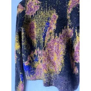 Rag & bone multicolor pink black orange mohair alpaca crew neck sweater XS‎ thumbnail 4