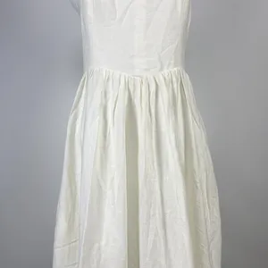 NWOT Farm Rio Stretch Linen Blend Cami Maxi Dress Size XS Classic Off White thumbnail 7