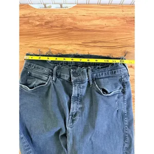 MOTHER The Double Fray Charmer Skinny Jeans Faded Black Distressed Size 28‎ thumbnail 9