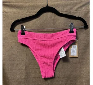 NWT Billabong Summer High Maui Ribbed Swim Bottoms Size Small Pink thumbnail 1