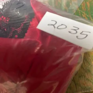 Victoria’s Secret size S red satin black lace trim thumbnail 5