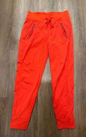 Athleta Trekkie North Jogger Orange Hiking Pants Womens 2 Zipper Pockets Stretch thumbnail 1