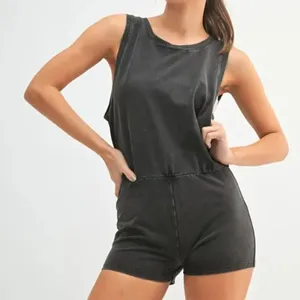 NWT MONO‎ B Mineral Wash Vintage Romper thumbnail 1