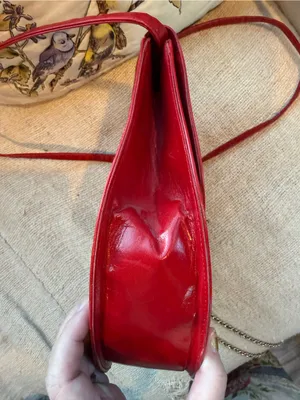 Vintage Stuart Weitzman Red Leather Crossbody Bag made Spain Y2K thumbnail 12