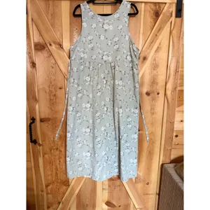 Vintage 90s Kathy Ireland Green Floral Maternity Dress Boho Cottagecore L thumbnail 2