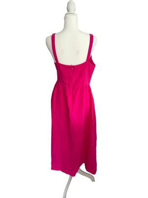 MONROW Pink Midi Length Sun Dress Size L NEW NWT thumbnail 7