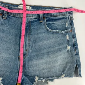 NWT Abercrombie &‎ Fitch the mom short high rise denim shorts sz 32 thumbnail 5