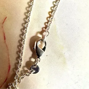 Silver tone rhinestone elephant pendant necklace thumbnail 7