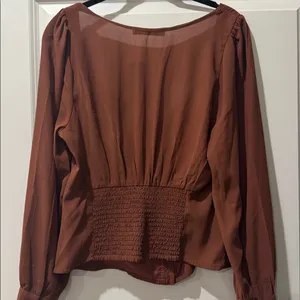 NWT Abercrombie & Fitch Button Front Puffed Sleeve Blouse thumbnail 3