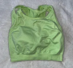 gymshark light green padded sports bra thumbnail 1