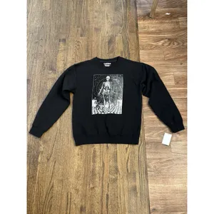 Skeleton Space Time Graphic Sweatshirt GOLDEN HOUR Size Small Black‎ Black thumbnail 2