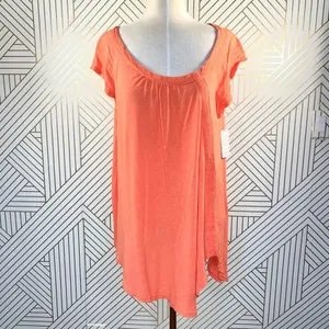 Free People Keep it Casual Tee‎ in Coral Coast thumbnail 3