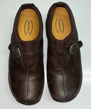 Merrell Brown Performance Slip-on Faux Buckle Footwear Shoes- Size 8 thumbnail 1