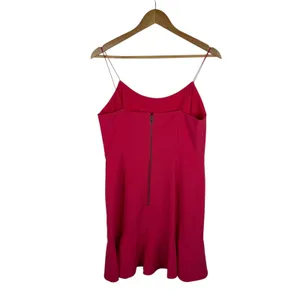 NWT Alice + Olivia Andalasia Fit & Flare Mini Dress Sz‎ 12 Watermelon Pink Party thumbnail 4