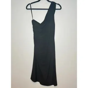 Lauren Ralph Lauren‎ One Shoulder Little Black Dress Semi Formal SIZE 16 thumbnail 2