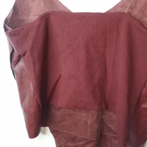 Do+Be M Maroon Leather Biker Flap Top thumbnail 7