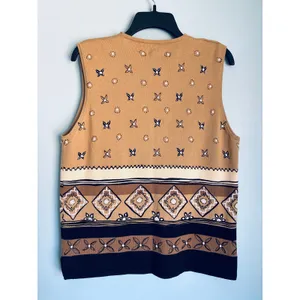 Vintage 90s Hand Embroidered Sweater Vest Susan Bristol Casuals Med Cottagecore thumbnail 4