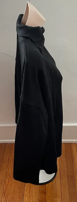 Black Merino Wool Mock Neck Sweater, Size 4 thumbnail 9