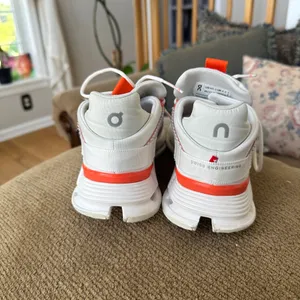ON Cloudnova Void Sneaker in Undyed White & Flame thumbnail 2