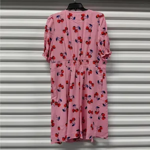 Kate Spade Womens Dress Size 14 Pink Cherry Print Coquette Cottagecore Office thumbnail 4