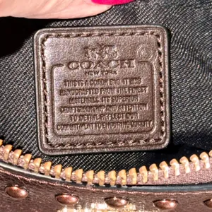 Coach Nolita 19 Studded Rivet Pebbled Leather Shoulder Bag Brown Metallic Y2K‎ thumbnail 7