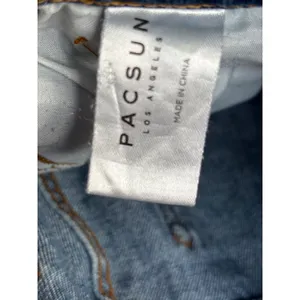 PacSun Los Angeles High Waisted Distressed Mom Jeans Medium Wash Blue Ripped thumbnail 7