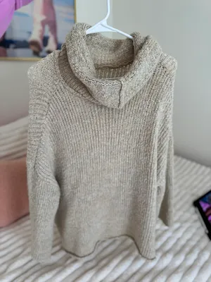 Altar'd State Beige Turtleneck Sweater thumbnail 3